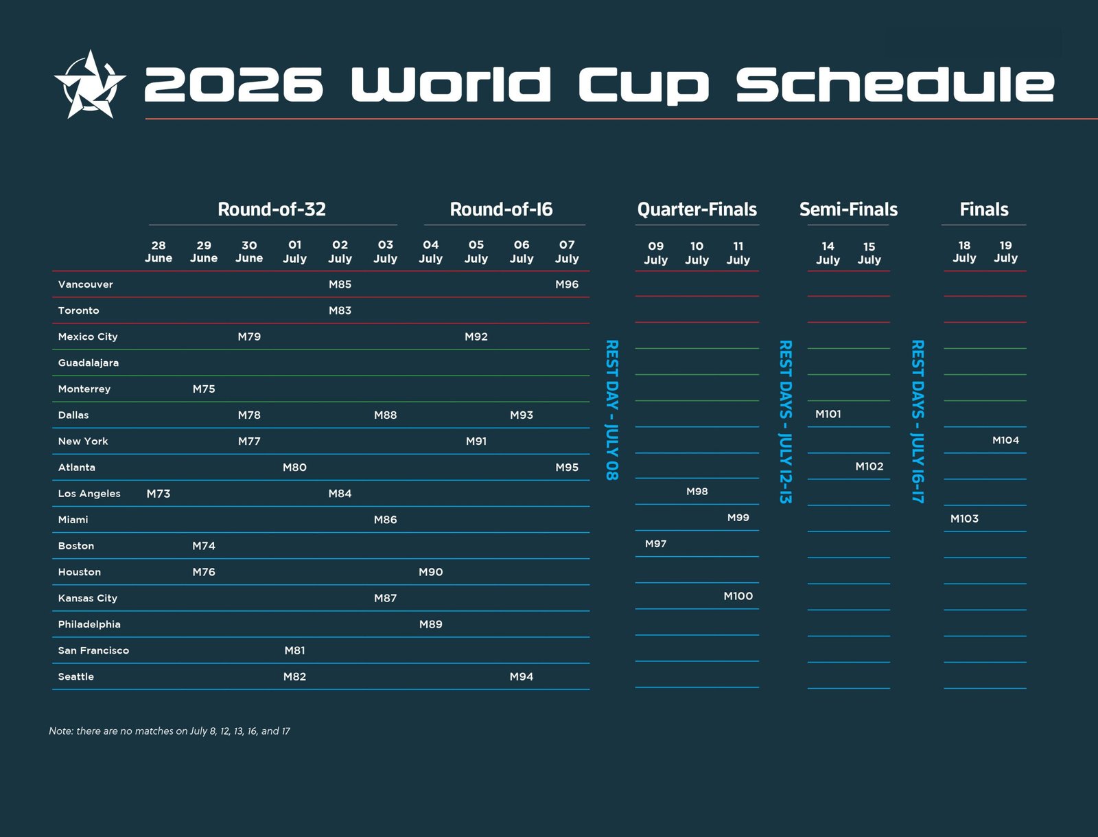 Football World Cup 2026 Match Schedule