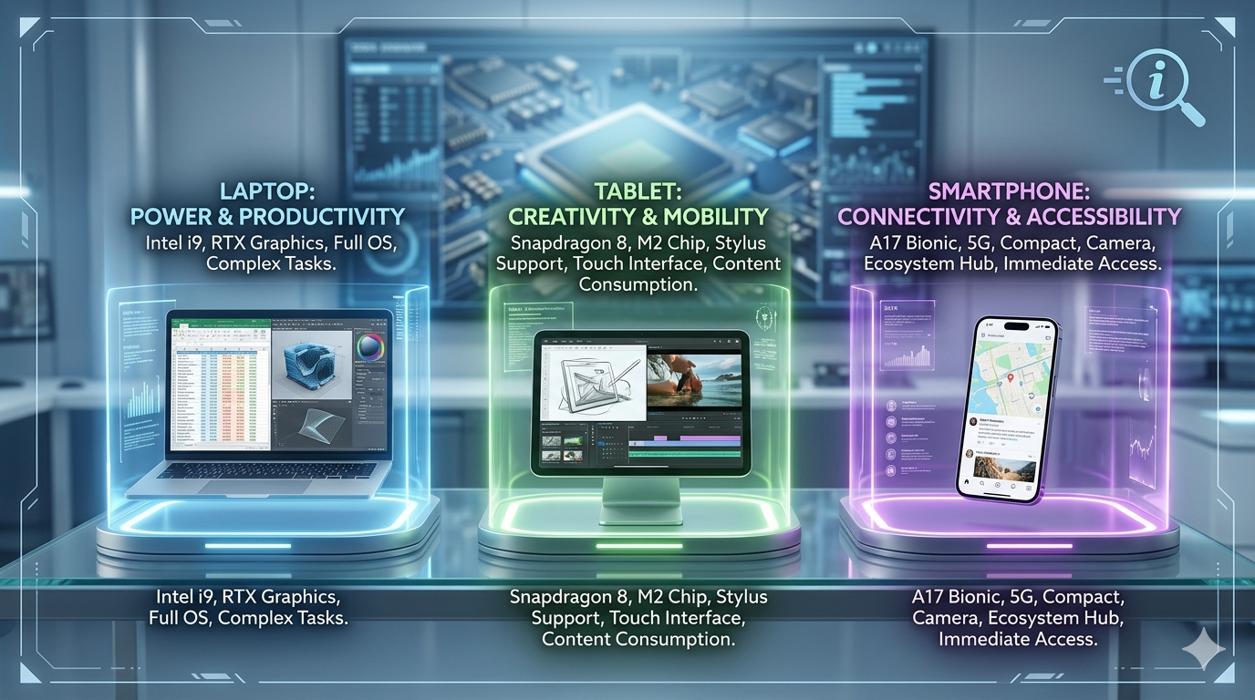 Top Laptops Tablets or Smartphones Compared