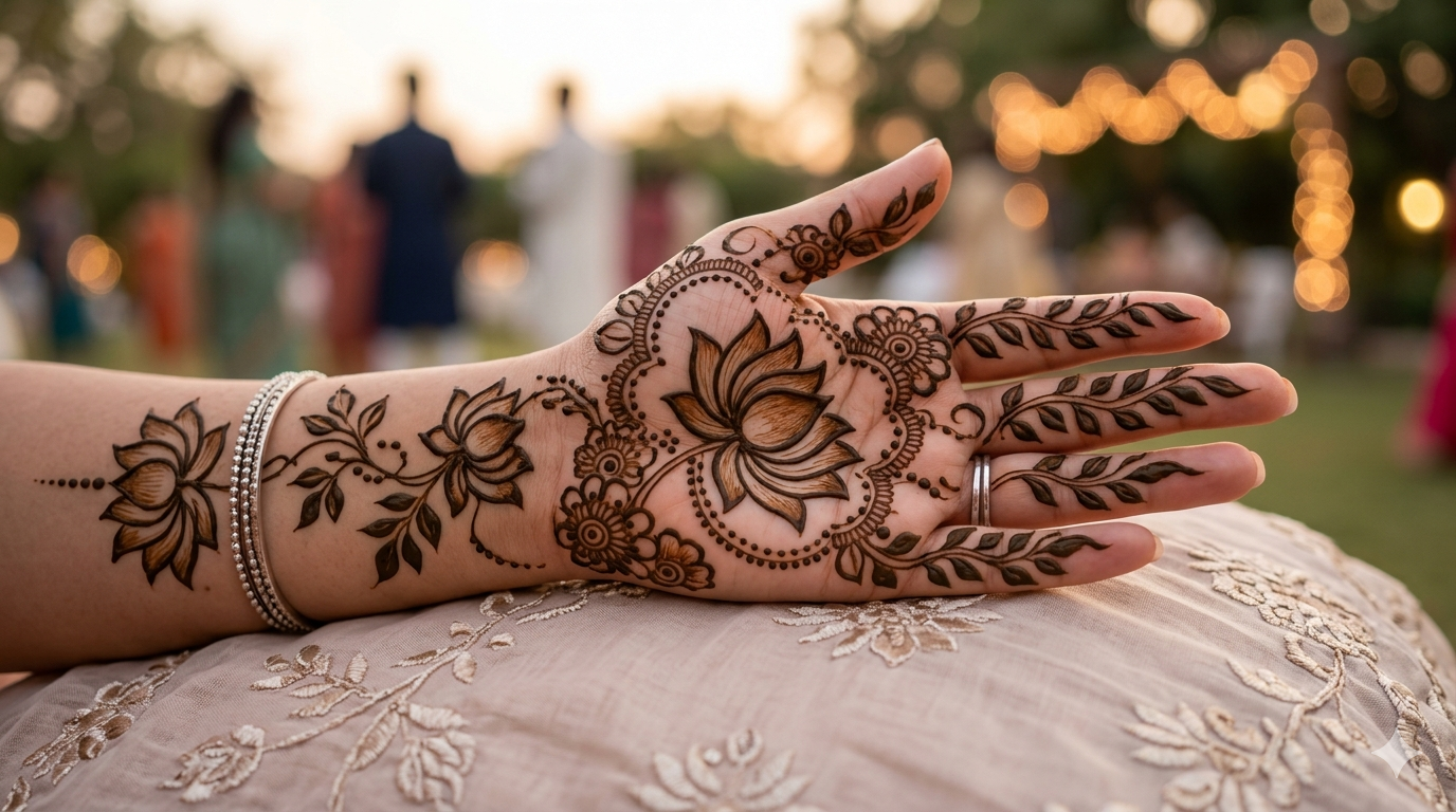 Lotus Mehndi Design