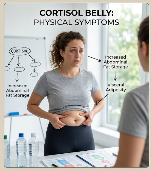 Cortisol Belly Symptoms in Women