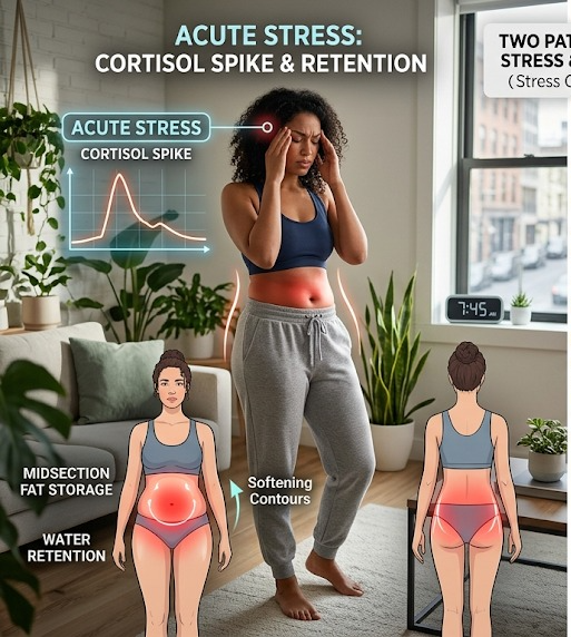 How Stress Changes a Woman’s Body Shape