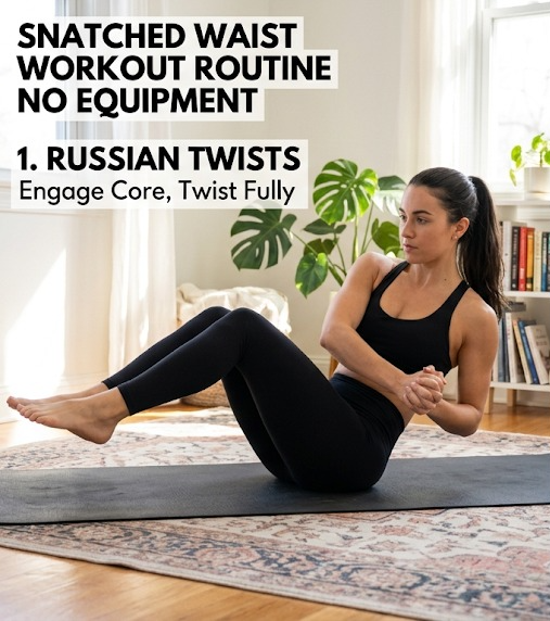 Snatched Waist Workout Routine no Equipment