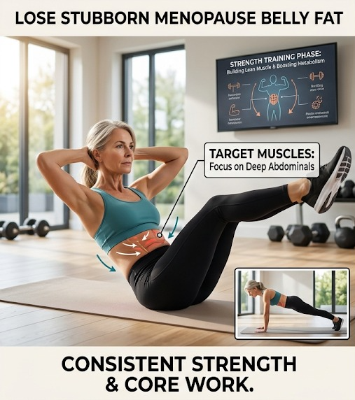 lose stubborn menopause belly fat